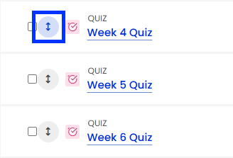 Moodle Gradebook - Move Icon